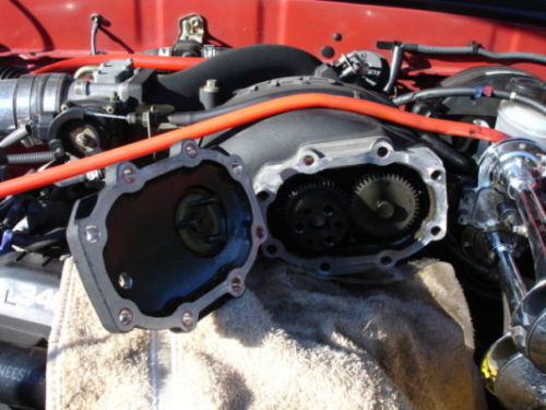 This photo was provided by a customer showing his Eaton M62 Gen4 Supercharger for a 2003 Toyota Tacoma 3.4L TRD.